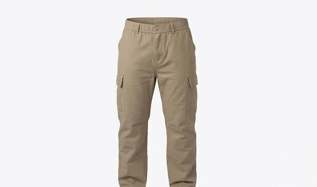 Khaki Standard-Issue Cargo Pants, ghost flat, front view