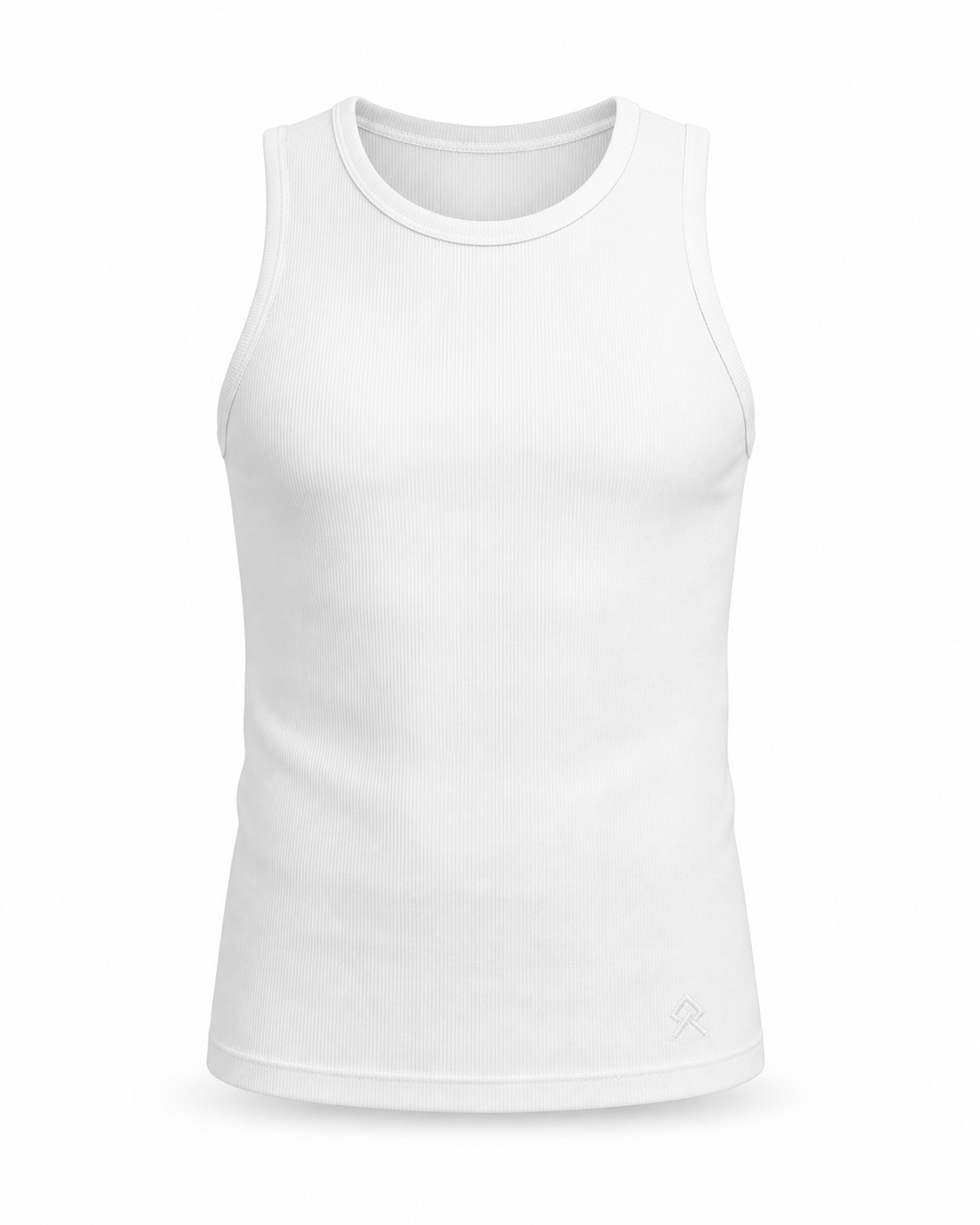 White Foundation Tank, ghost flat, front view