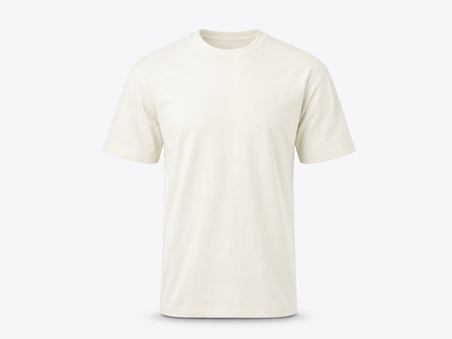 Cream Detroit Renaissance Heavyweight Tee, ghost flat, front view