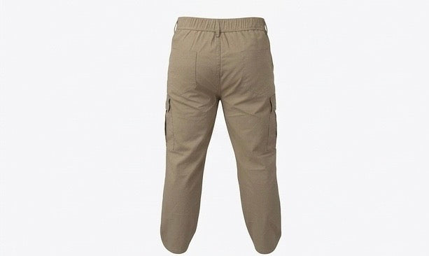 Khaki Standard-Issue Cargo Pants, ghost flat, rear view