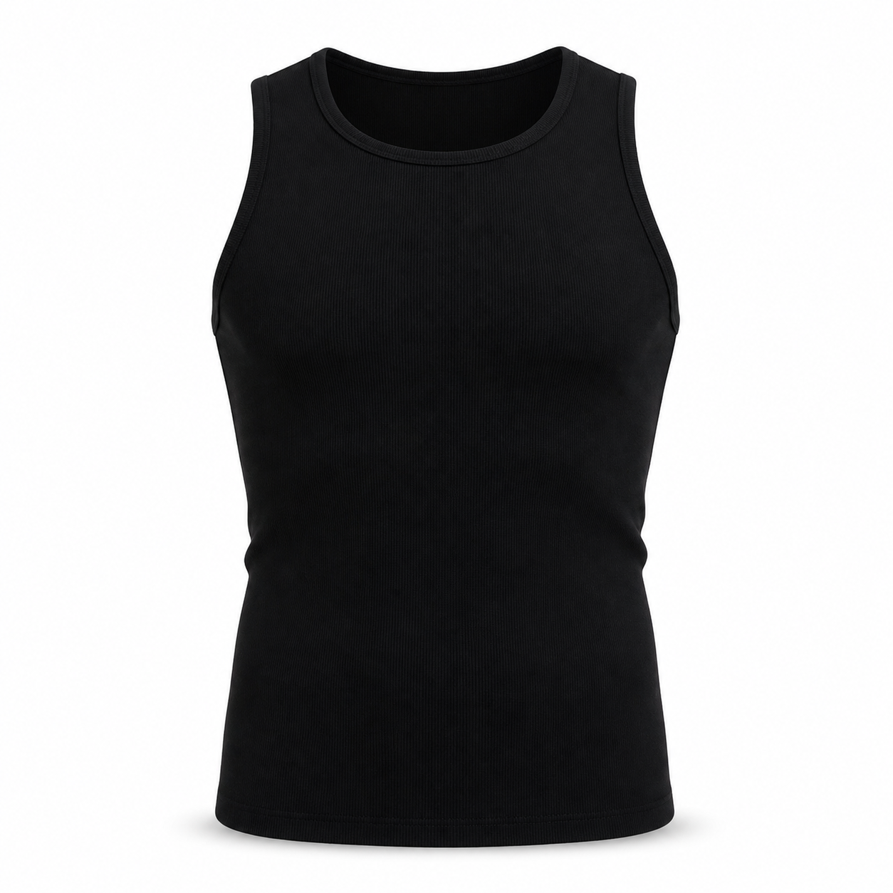 Black Foundation Tank, ghost flat, front view
