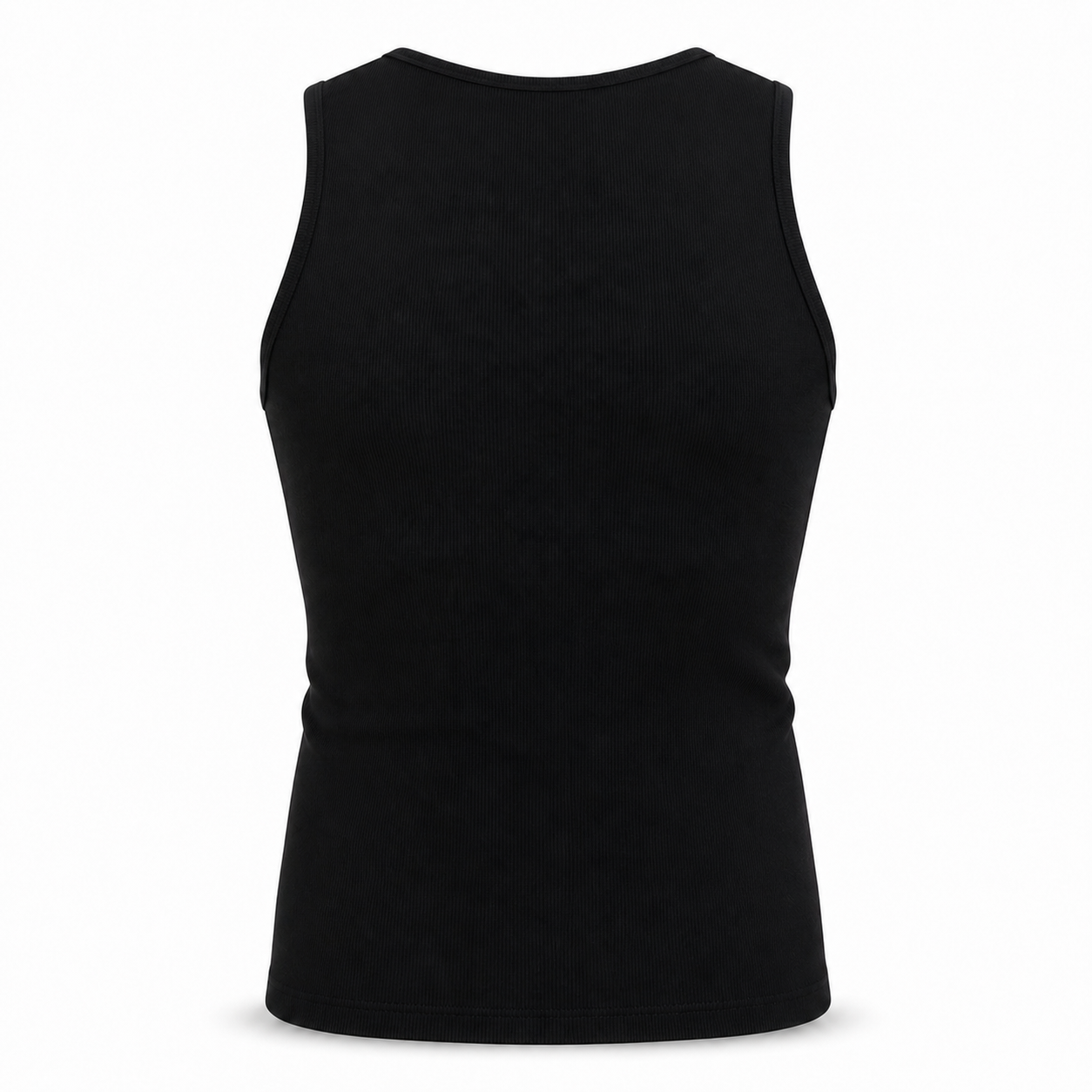 Black Foundation Tank, ghost flat, rear view